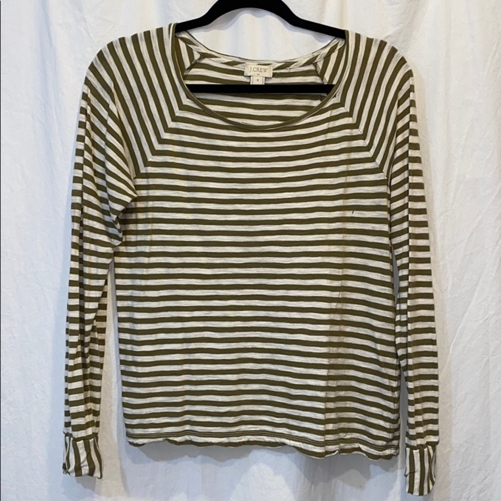 J. Crew Long Sleeve Flip-Striped Tee